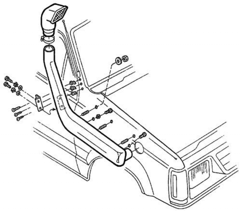 Safari-Snorkel Mitsubishi L200 SS625HF; -11/96